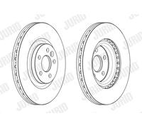 JURID 563213JC-1 Disco freno per JAGUAR,LAND ROVER