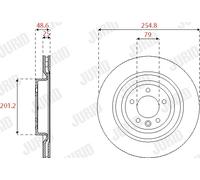 JURID 563250JC-1 Disco freno per LAND ROVER