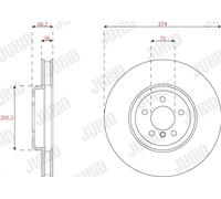 JURID 563283JC-1 Disco freno per BMW