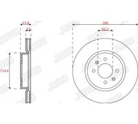 JURID 563316JC Disco freno per HYUNDAI,KIA