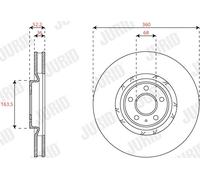 JURID 563454JC-1 Disco freno per PORSCHE