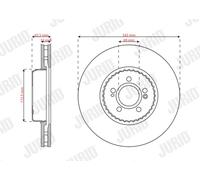 JURID 563465JC-1 Disco freno per MERCEDES-BENZ