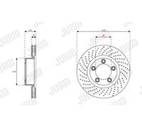 JURID 563535JC-1 Disco freno per PORSCHE
