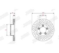 JURID 563536JC-1 Disco freno per PORSCHE