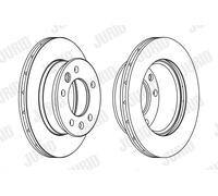 JURID 569122J Disco freno per MERCEDES-BENZ,MULTICAR,VW