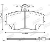 JURID 571526D Kit pastiglie freno, Freno a disco per ALPINE,DACIA,LADA,PEUGEOT,R