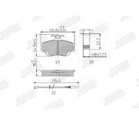 JURID 571526J Kit pastiglie freno, Freno a disco per ALPINE,DACIA,LADA,PEUGEOT,R