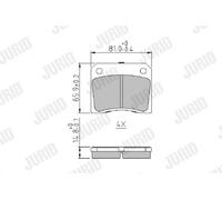 JURID 571532J Kit pastiglie freno, Freno a disco per AC,ASTON MARTIN,BRISTOL,DAI