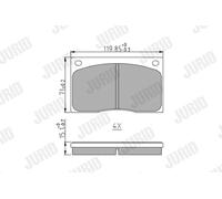 JURID 571533J Kit pastiglie freno, Freno a disco per ASTON MARTIN,DAIMLER,JAGUAR