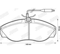 JURID 571839J Kit pastiglie freno, Freno a disco per CITROËN,FIAT,PEUGEOT