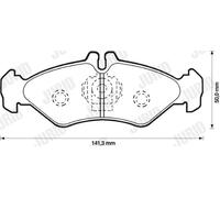 JURID 571846J Kit pastiglie freno, Freno a disco per MERCEDES-BENZ,VW