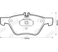 JURID 571876J Kit pastiglie freno, Freno a disco per CHRYSLER,MERCEDES-BENZ