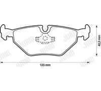 JURID 571936J Kit pastiglie freno, Freno a disco per ALPINA,BMW