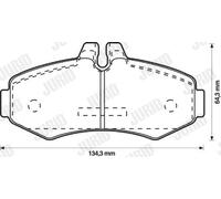 JURID 571946J Kit pastiglie freno, Freno a disco per MERCEDES-BENZ