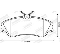 JURID 571966J Kit pastiglie freno, Freno a disco per CITROËN,PEUGEOT