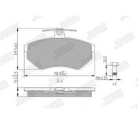 JURID 571969J Kit pastiglie freni Anteriore per VW Polo Schrägheck (6N1)