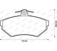 JURID 571969J Kit pastiglie freno, Freno a disco per VW Golf, VW Vento