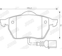 JURID 571984J Kit pastiglie freno, Freno a disco per AUDI,SEAT,SKODA,VW