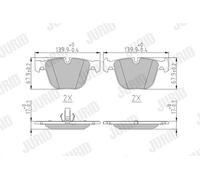 JURID 571991J Kit pastiglie freno, Freno a disco per BENTLEY,BMW,ROLLS-ROYCE