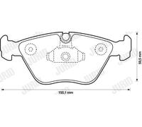 JURID 571994J Kit pastiglie freno, Freno a disco per BMW,MG
