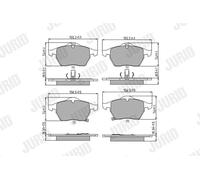 JURID 571997J Kit pastiglie freno, Freno a disco per OPEL,SAAB,VAUXHALL