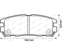 JURID 572221J Kit pastiglie freno, Freno a disco per OPEL Frontera