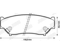 JURID 572247J Kit pastiglie freno, Freno a disco per GEO,SUZUKI