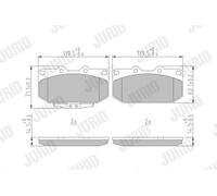 JURID 572252J Kit pastiglie freno, Freno a disco per NISSAN,SUBARU