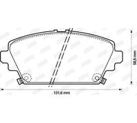 JURID 572429J KIT PASTIGLIE FRENO, FRENO A DISCO