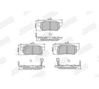 JURID 572473J Kit pastiglie freno, Freno a disco per ACURA,HONDA
