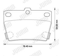 JURID 572488J Kit pastiglie freno, Freno a disco per CHERY,CMC,TOYOTA