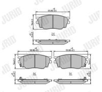JURID 572489J Kit pastiglie freno, Freno a disco per MAZDA
