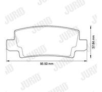 JURID 572492J Kit pastiglie freno, Freno a disco per TOYOTA