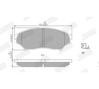 JURID 572499J Kit pastiglie freno, Freno a disco per MITSUBISHI