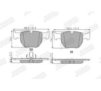 JURID 572507J Kit pastiglie freno, Freno a disco per LAND ROVER