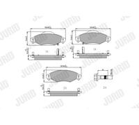 JURID 572510J Kit pastiglie freno, Freno a disco per TOYOTA