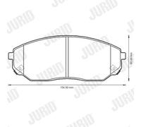 JURID 572511J Kit pastiglie freno, Freno a disco per KIA,MAZDA