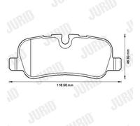JURID 572522JC Kit pastiglie freni