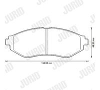JURID 572539J Kit pastiglie freno, Freno a disco per CHEVROLET,DAEWOO,PROTON