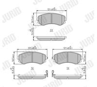 JURID 572541J Kit pastiglie freno, Freno a disco per NISSAN