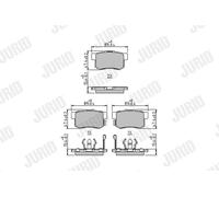 JURID 572544J Kit pastiglie freno, Freno a disco per ACURA,HONDA
