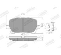JURID 572546J Kit pastiglie freno, Freno a disco per TOYOTA