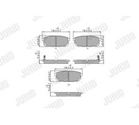 JURID 572549J Kit pastiglie freno, Freno a disco per KIA,TOYOTA