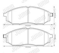 JURID 572575J Kit pastiglie freno, Freno a disco per INFINITI,NISSAN,RENAULT