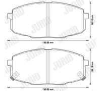 JURID 572577J Kit pastiglie freni