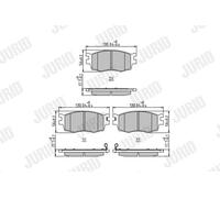 JURID 572593J Kit pastiglie freno, Freno a disco per HYUNDAI,KIA