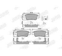 JURID 572606J Kit pastiglie freno, Freno a disco per HONDA