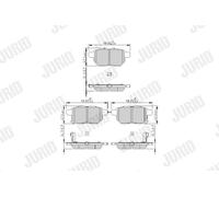 JURID 572632J Kit pastiglie freni