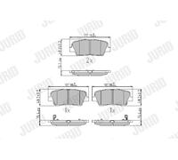 JURID 572639J Kit pastiglie freno, Freno a disco per HYUNDAI,KIA,SSANGYONG