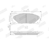 JURID 572655J Kit pastiglie freno, Freno a disco per LEXUS,TOYOTA
